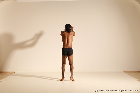 Underwear Man Another Athletic Black Dancing Dreadlocks Dynamic poses Academic