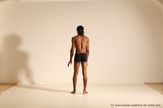 Underwear Man Another Athletic Black Dancing Dreadlocks Dynamic poses Academic