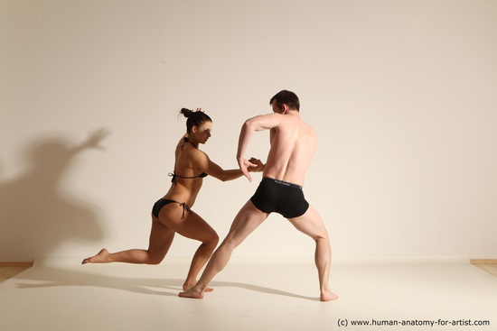 Underwear Woman - Man Athletic Dancing Dynamic poses Academic