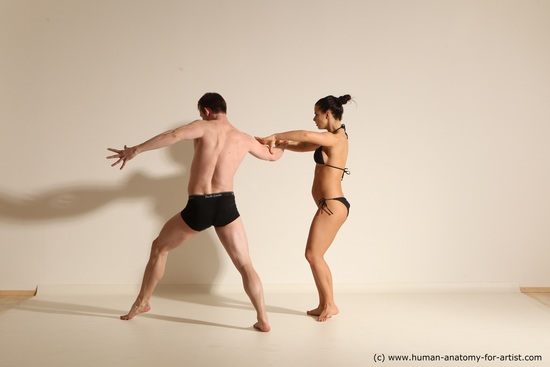 Underwear Woman - Man Athletic Dancing Dynamic poses Academic