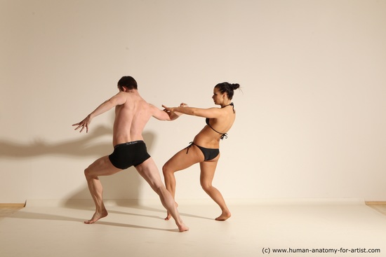 Underwear Woman - Man Athletic Dancing Dynamic poses Academic