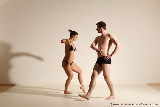 Underwear Woman - Man Athletic Dancing Dynamic poses Academic