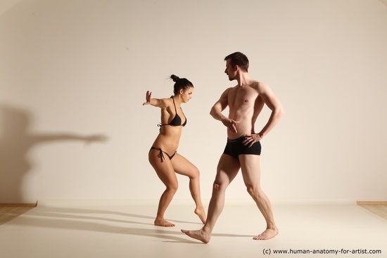 Underwear Woman - Man Athletic Dancing Dynamic poses Academic