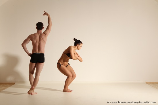 Underwear Woman - Man Athletic Dancing Dynamic poses Academic