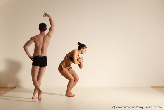 Underwear Woman - Man Athletic Dancing Dynamic poses Academic