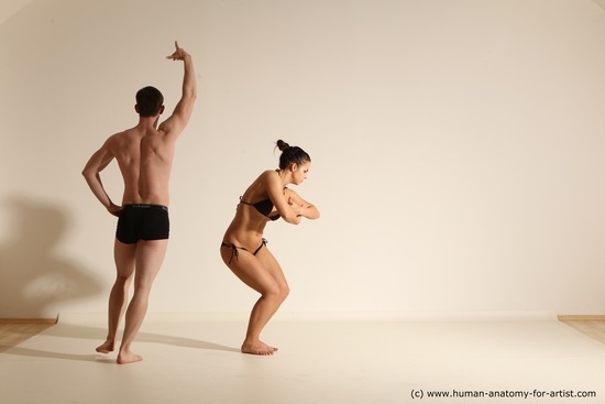 Underwear Woman - Man Athletic Dancing Dynamic poses Academic