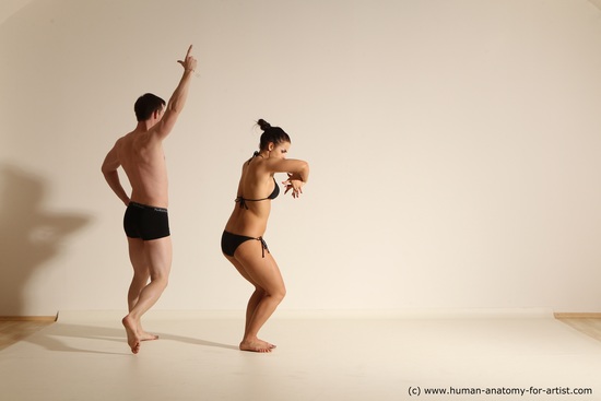 Underwear Woman - Man Athletic Dancing Dynamic poses Academic