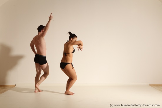 Underwear Woman - Man Athletic Dancing Dynamic poses Academic