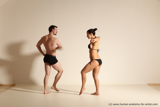 Underwear Woman - Man Athletic Dancing Dynamic poses Academic