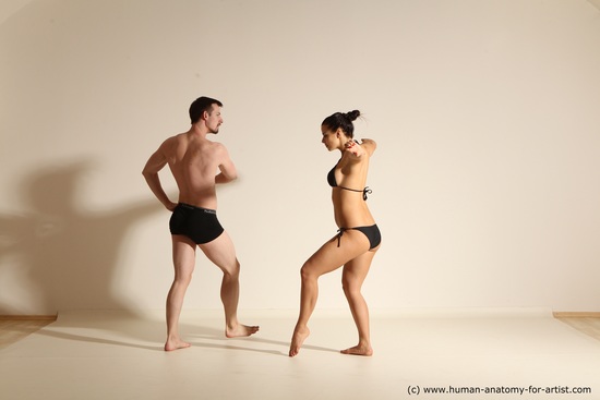 Underwear Woman - Man Athletic Dancing Dynamic poses Academic