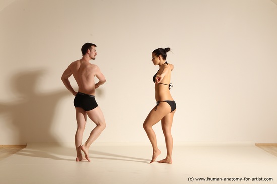 Underwear Woman - Man Athletic Dancing Dynamic poses Academic