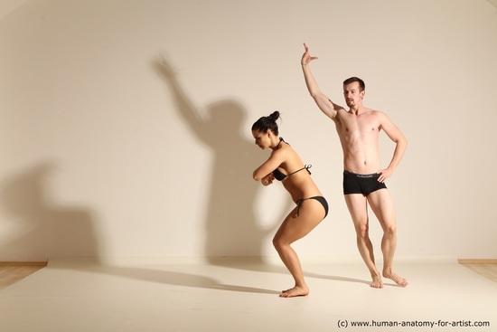 Underwear Woman - Man Athletic Dancing Dynamic poses Academic