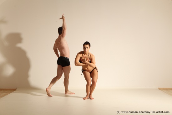 Underwear Woman - Man Athletic Dancing Dynamic poses Academic