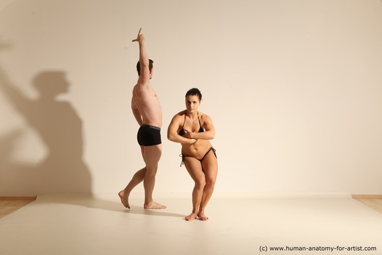 Underwear Woman - Man Athletic Dancing Dynamic poses Academic