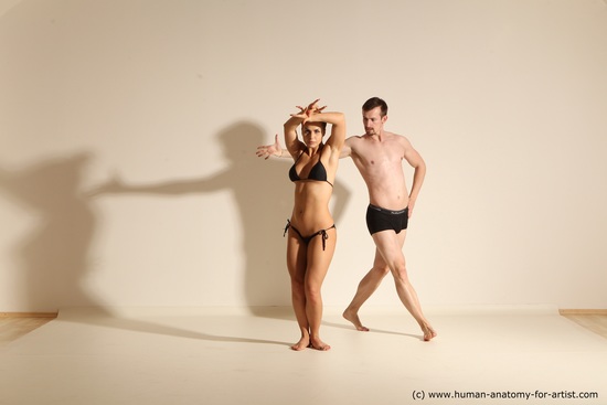 Underwear Woman - Man Athletic Dancing Dynamic poses Academic