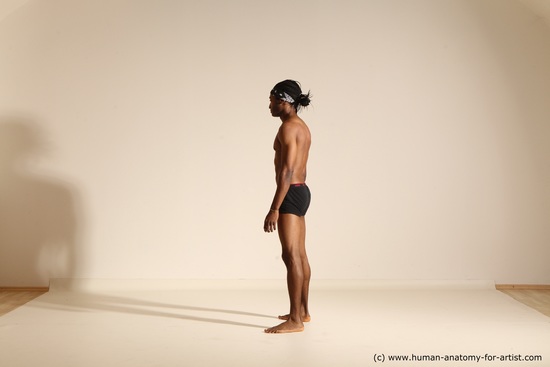 Underwear Man Another Athletic Black Dancing Dreadlocks Dynamic poses Academic