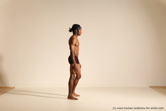 Underwear Man Another Athletic Black Dancing Dreadlocks Dynamic poses Academic