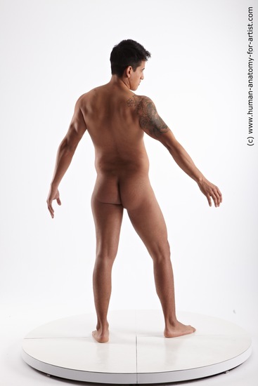 Nude Man Another Standing poses - ALL Slim Short Black Standing poses - simple Standard Photoshoot Realistic