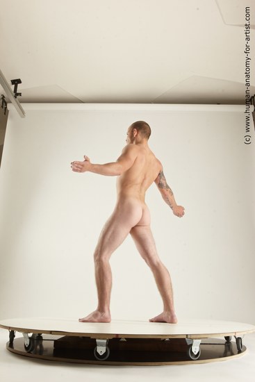 Nude Man White Standing poses - ALL Slim Short Brown Standing poses - simple Multi angles poses Realistic