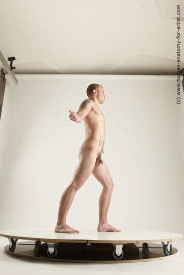 Nude Man White Standing poses - ALL Slim Short Brown Standing poses - simple Multi angles poses Realistic