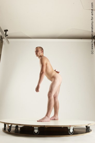 Nude Man White Standing poses - ALL Slim Short Brown Standing poses - simple Multi angles poses Realistic