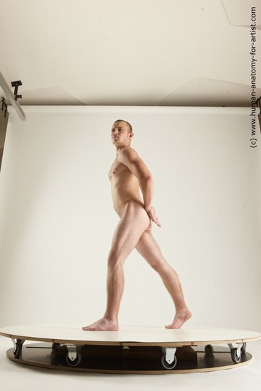 Nude Man White Standing poses - ALL Slim Short Brown Standing poses - simple Multi angles poses Realistic