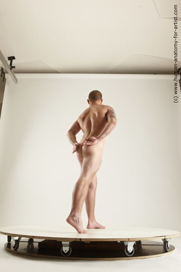 Nude Man White Standing poses - ALL Slim Short Brown Standing poses - simple Multi angles poses Realistic