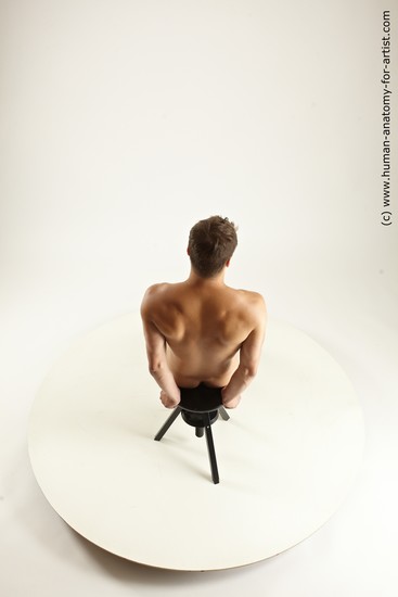 Nude Man White Sitting poses - simple Athletic Short Brown Sitting poses - ALL Multi angles poses Realistic