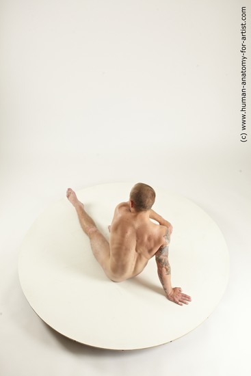 Nude Man White Sitting poses - simple Slim Short Brown Sitting poses - ALL Multi angles poses Realistic