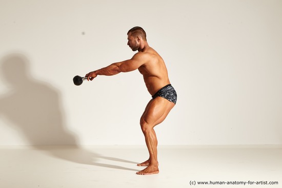 Underwear Gymnastic poses Man White Standing poses - ALL Muscular Short Brown Standing poses - simple Dynamic poses Academic