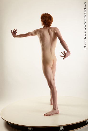 Nude Man White Standing poses - ALL Underweight Medium Red Standing poses - simple Standard Photoshoot Realistic