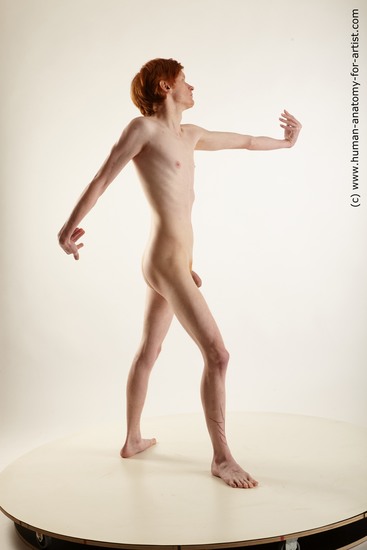 Nude Man White Standing poses - ALL Underweight Medium Red Standing poses - simple Standard Photoshoot Realistic