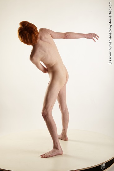 Nude Man White Standing poses - ALL Underweight Medium Red Standing poses - simple Standard Photoshoot Realistic