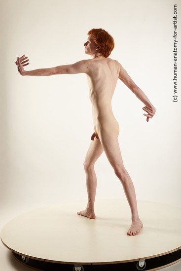 Nude Man White Standing poses - ALL Underweight Medium Red Standing poses - simple Standard Photoshoot Realistic