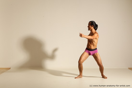 Underwear Man Dynamic poses Academic