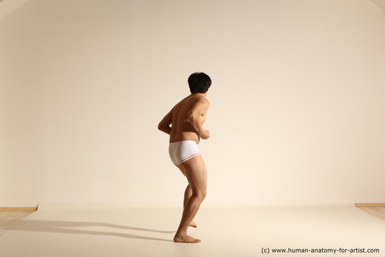 Underwear Man Asian Dynamic poses Academic