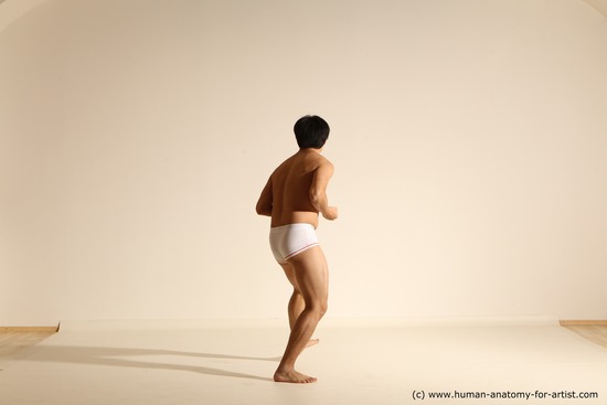 Underwear Man Asian Dynamic poses Academic