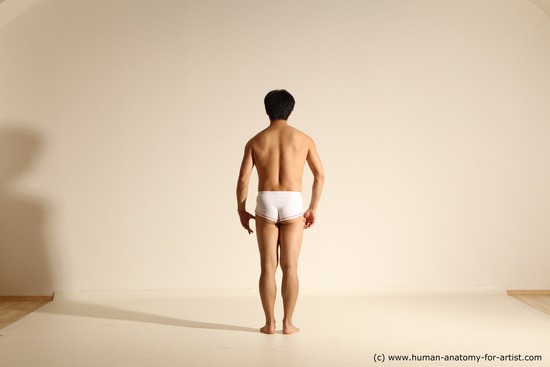 Underwear Man Asian Dynamic poses Academic