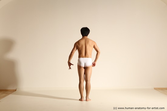 Underwear Man Asian Dynamic poses Academic