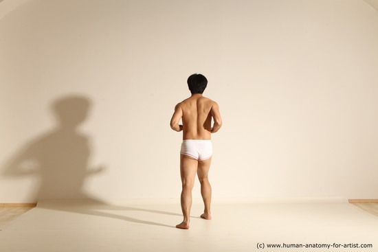 Underwear Man Asian Dynamic poses Academic