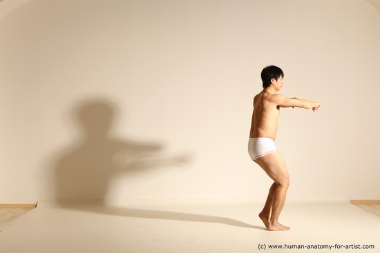 Underwear Man Asian Dynamic poses Academic