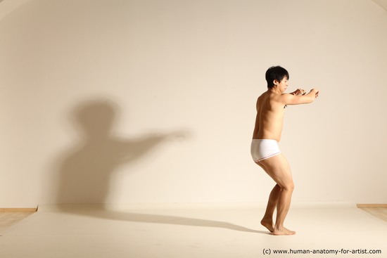 Underwear Man Asian Dynamic poses Academic