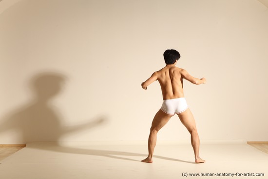 Underwear Man Asian Dynamic poses Academic