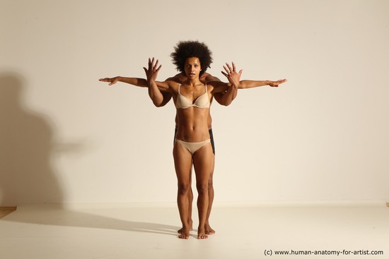 Underwear Woman - Man Black Dancing Dynamic poses Academic