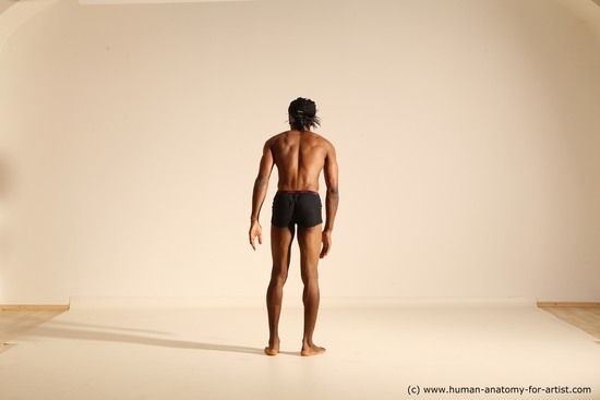 Underwear Man Black Dynamic poses Academic