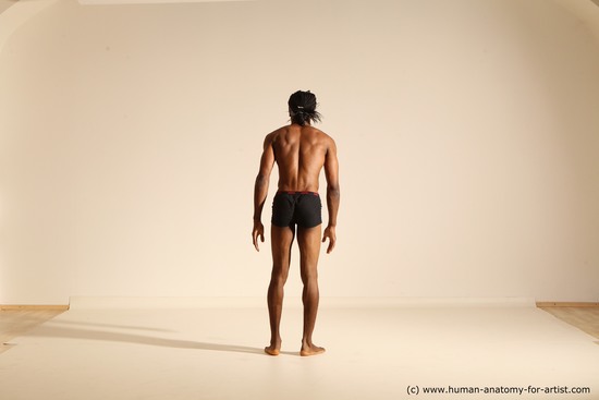 Underwear Man Black Dynamic poses Academic