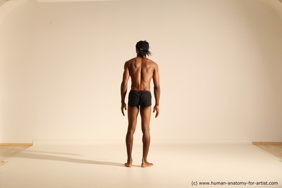 Underwear Man Black Dynamic poses Academic