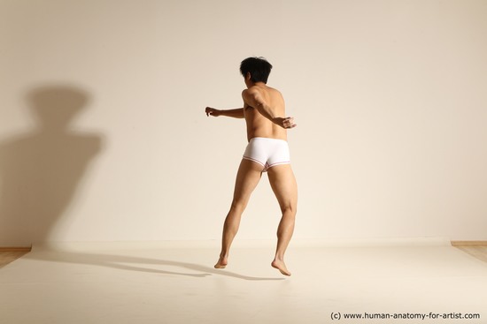 Underwear Man Asian Dynamic poses Academic