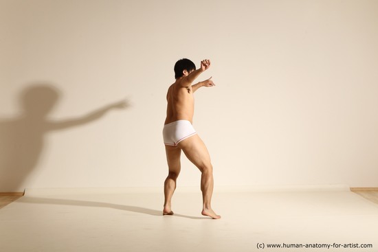 Underwear Man Asian Dynamic poses Academic