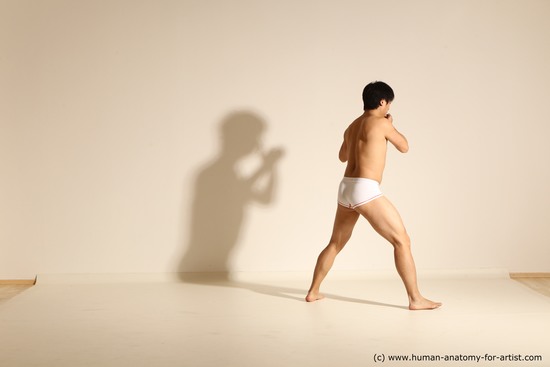 Underwear Man Asian Dynamic poses Academic